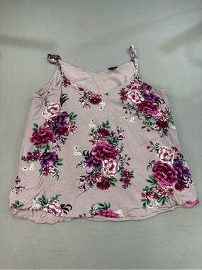 torrid Lavender Floral Spaghetti Strap Tank with Purple Accents